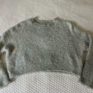 Urban Outfitters Fluffy Sparkle Sweater Cropped